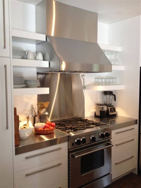 metal sheet for behind stove|Stainless Steel Backsplash (9 Types for Kitchen .